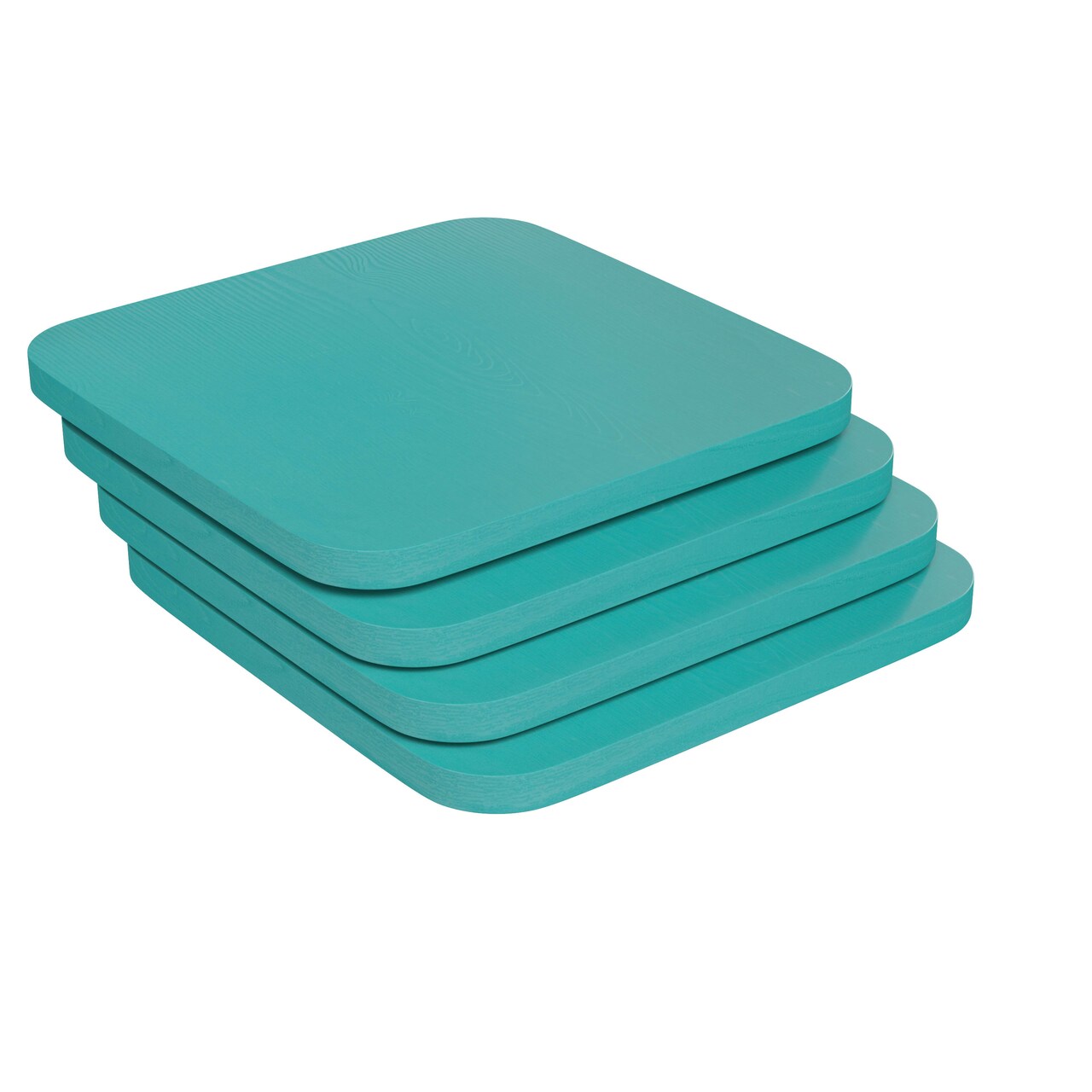 Emma and Oliver Stryde All-Weather Durable Polyresin Seat for Colorful Metal Dining Chairs, Counter Stools and Bar Stools